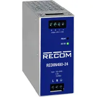 Recom REDIIN480-48 DIN-rail netvoeding 48 V 10 A 480 W Aantal uitgangen:1 x Inhoud 1 stuk(s)