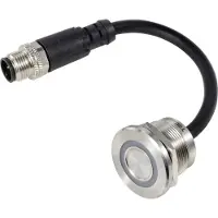 TRU COMPONENTS TC-12835296 TC-TS22A10YSSR12M12 MALE CONNECTOR Sensortoets 24 V 0.5 A 1x uit/(aan) Moment Rood (Ø) 25 mm IP65 1 stuk(s)
