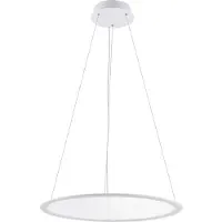 Deko-light Hanglamp PANEL, dimbaar, wit / opaal, Werkkamer / Kantoor, Aluminium, Modern