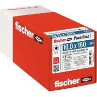 Fischer 566319 PowerFast II Verzonken houtschroef 10 mm 160 mm Interne vertanding Staal Galvanisch verzinkt 50 stuk(s)