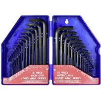 Workpro Zeskant Stiftsleutelset 0.7 mm, 0.9 mm, 1.3 mm, 1.5 mm, 2.0 mm, 2.5 mm, 3.0 mm, 4.0 mm, 4.5 mm, 5.0 mm, 5.5 mm, 6.0 mm, 7.0 mm, 8.0 mm, 10.0 mm 30-delig