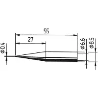 Ersa 842 UD LF Soldeerpunt Potloodvorm, verlengd Grootte soldeerpunt 0.4 mm Inhoud: 1 stuk(s)
