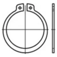 Toolcraft TO-5381421 Zekeringsringen 46 mm DIN 471 Verenstaal 100 stuk(s)