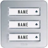 M-E Modern-Electronics KTA-3 A/S Belplaat Met naambord 3-voudig Zilver 12 V/1 A