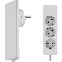 Evoline 151000156300 Stekkerdoos 3-voudig Wit Randaarde stekker 1 stuk(s)