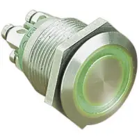 BULGIN MPI002/TERM/GN MPI002/TERM/GN Vandalismebestendige druktoets 24 V/DC 0.05 A 1x uit/(aan) Moment Groen (Ø x l) 22 mm x 31 mm IP66 1 stuk(s)
