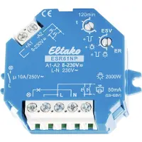 Eltako impulsrelais, 230V+UC, 1 maakcontact, niet potentiaalvrij, 10A, 250VAC, 1 stuk.