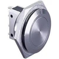 BULGIN MP0038 MP0038 Vandalismebestendige druktoets 250 V/AC 5 A 1x uit/(aan) Moment (Ø x l) 27.8 mm x 25.2 mm IP66 (frontplaten afdichting) 1 stuk(s)