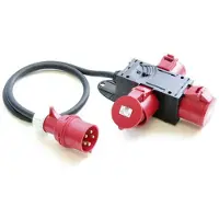 Pce SIROX Kompaktverteiler mit Zuleitung 1,5m H07RN-F 5G6,0 qmm 32A 953.0113 CEE-stroomverdeler 400 V 32 A