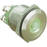 BULGIN MPI001/TERM/GN MPI001/TERM/GN Vandalismebestendige druktoets 24 V/DC 0.05 A 1x uit/(aan) Moment Groen (Ø x l) 22 mm x 31 mm IP66 1 stuk(s)