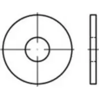 Toolcraft TO-5454747 Klinkring 17 mm Messing 50 stuk(s)