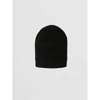 REPEAT cashmere Fijngebreide kasjmier muts met ribboord - Black - Heren -