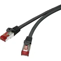 Renkforce RF-4737382 RJ45 Netwerkkabel, patchkabel CAT 6 S/FTP 10.00 m Zwart Snagless, Vergulde steekcontacten, Vlambestendig 1 stuk(s)