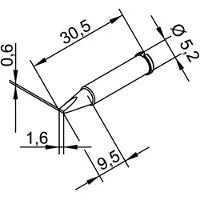 Ersa 102 CD LF 16 Soldeerpunt Beitelvorm, recht Grootte soldeerpunt 1.6 mm Lengte soldeerpunt: 30.5 mm Inhoud: 1 stuk(s)