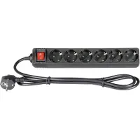 Adam hall EU Power Strip with On/Off Switch 6 Sockets