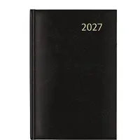 Aurora Daily de Luxe Florence dagagenda met halfuurindeling 2027 zwart (1 dag per pagina) 6-talig