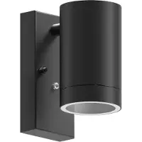 Calex Alba Wandlamp - 1x GU10 - Buitenlamp met Dag en Nacht Sensor - Moderne Tuinverlichting - Zwart