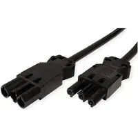 Bachmann 375.0551 Stroom Verlengkabel Zwart 4.00 m
