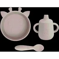 Nuuroo - Elias silicone dinner set 3-pack - Cobblestone
