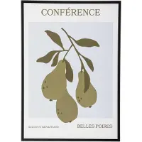 Bloomingville Poire poster met lijst 52x72 cm Poire-black pine