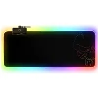 SPIRIT OF GAMER Darkskull RGB - Gaming Muismat XXL – Mousepad XXL - RGB LED Verlichting - Antislip – Zwart - 80x30 cm
