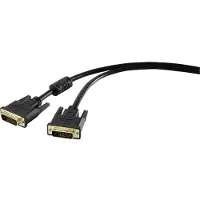 Renkforce DVI-kabel, DVI-D 24+1-pol connector, DVI-D 24+1-pol connector, 1,80 meter, zwart, model RF-4212195, met ferrietkern