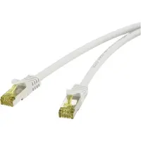 Renkforce RF-4149873 RJ45 Netwerkkabel, patchkabel CAT 6A S/FTP 10.00 m Grijs Snagless, Vlambestendig 1 stuk(s)