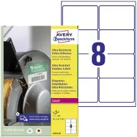 Avery-Zweckform Labels, Doelblad L7914-40. Productkleur: Wit, Vorm: Afgeronde rechthoek, Kleeftype: Permanent. Breedte: 99