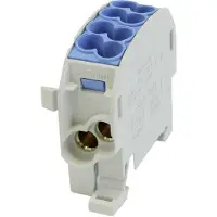 HoraeTec 080110-1-3 PA, Messing Grijs-wit (RAL 7035), Lichtblauw (RAL 5012) 1-polig 100 A 690 V Geleidertype: N