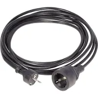 Hawa 1008293 Stroom Verlengkabel 16 A Zwart 3.00 m H05VV-F 3G 1,5 mm²