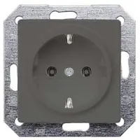 Siemens Schuko-stopcontact DELTA i-system, carbonmetallic, 1 stuk.
