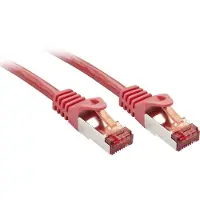 Lindy 47366 RJ45 Netwerkkabel, patchkabel CAT 6 S/FTP 5.00 m Rood Vergulde steekcontacten, Afgeschermd (dubbel), Verdraaide paren 1 stuk(s)