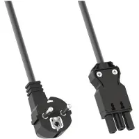 Bachmann installatiestekker stroomkabel - Wieland GST18 - CEE 7/7 - LSZH / zwart - 2 meter