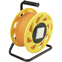 Speaka Professional RJ45 Netwerk Kabelhaspel CAT 7a S/FTP 90.00 m Oranje Rond