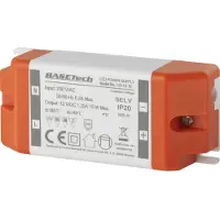 Basetech LD-12-15 LED-transformator, constante spanning, 15 W, 1.25 A, geschikt voor gebruik in meubels, bescherming tegen overspanning, montage op brandwerende oppervlakken