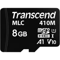 Transcend TS8GUSD410M MLC 410M Micro SDHC Class 10 UHS-I U1 V10 A1 microSDHC geheugenkaart, 8 GB, Class 10 / UHS-I