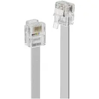 Lindy Telefoon (analoog) Aansluitkabel [1x RJ12-stekker 6p6c - 1x RJ12-stekker 6p6c] 5 m Grijs