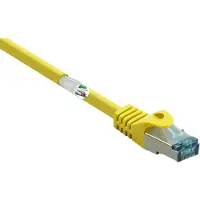 Renkforce RF-5153664 RJ45 Netwerkkabel, patchkabel CAT 6A S/FTP 10.00 m Geel Snagless, Vlambestendig 1 stuk(s)