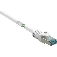 Renkforce RF-5043912 RJ45 Netwerkkabel, patchkabel CAT 6A S/FTP 10.00 m Wit Snagless, Vlambestendig 1 stuk(s)