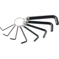 Kwb Inbussleutel 2 mm, 2.5 mm, 3 mm, 4 mm, 5 mm, 6 mm, 8 mm, 10 mm 8-delig