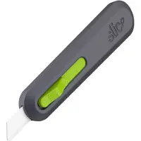 Slice cutter, met automatische intrekking van het mes, voor links- en rechtshandigen