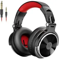 OneOdio Pro 10 - koptelefoon met microfoon - inklapbaar - muziek|studio|DJ (zwart/rood)