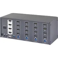 Speaka Professional 4 Port HDMI Multi Display KVM Switch 4 x 4 poorten KVM-console HDMI 3840 x 2160 Pixel