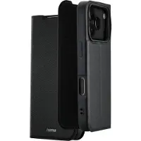 Hama Telefoonhoes - - Daily Protect Booklet - Zwart - Verhoogde camera bescherming - Verhoogde randen scherm