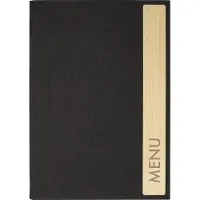 Sigel SM221 Bambus DIN A5 1 stuk(s) Incl. 2 dubbele transparante hoezen voor 8 paginas, Rubberen binding Donkergrijs, Beige