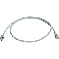 Telegärtner 100008469 RJ45 Netwerkkabel, patchkabel 10 Gbit/s S/FTP 2.5 m Grijs Vlambestendig, Met anti-kniktule 1 stuk(s)