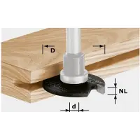 Festool 491059 Groeffrees Hardmetaal Schijf 16 mm Lengte 4 mm Afmeting, Ø 40 mm Werklengte 4 mm Schachtdiameter 6 mm