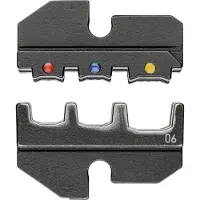 Knipex 97 49 06 Krimpinzetstuk Geïsoleerde kabelschoenen, Geïsoleerde connectoren (male), Geïsoleerde stootverbinders 0.5 tot 6 mm² Geschikt voor merk