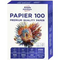 Avery PAPIER 100 Premium Quality Paper 2566 Printpapier, kopieerpapier DIN A4 100 g/m² 500 vellen Helderwit