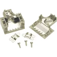 Harting D-SUB behuizing, aantal polen: 15, kunststof, 45°, grijs, artikelnummer: 09 67 015 0573, 1 stuk